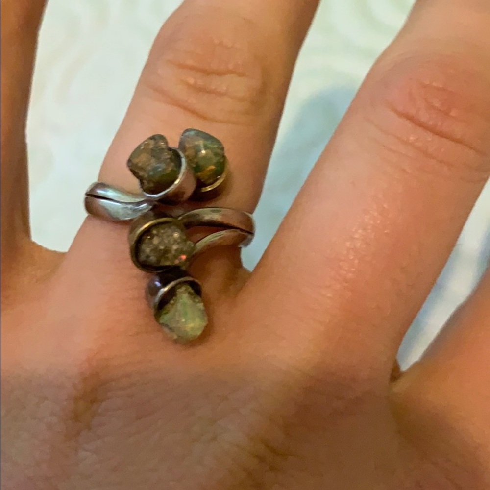 Raw opal ring